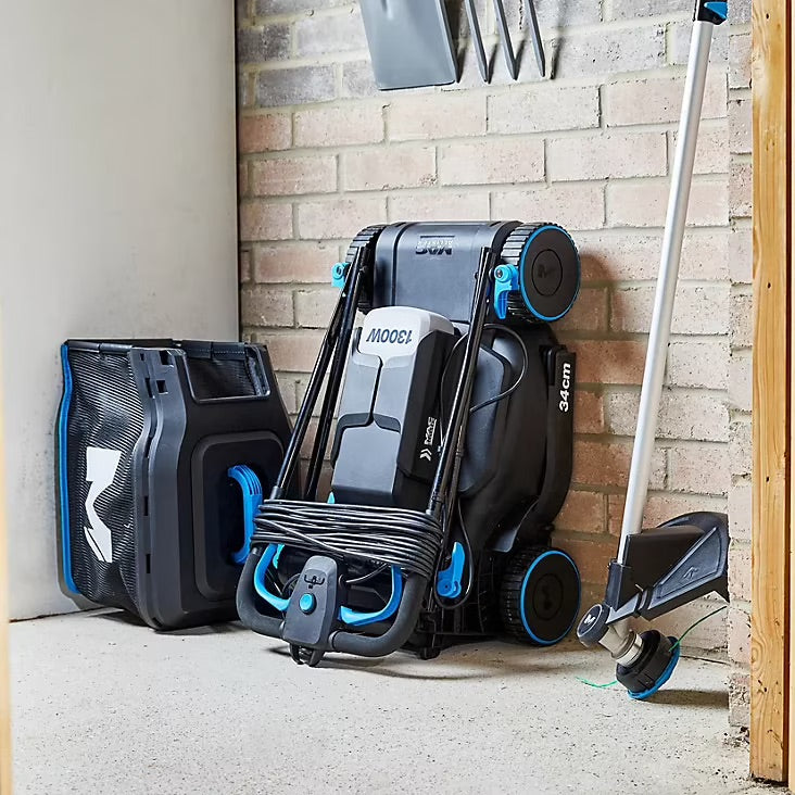 Tondeuse filaire 1300 W - largeur de coupe 34 cm - hauteur de coupe 20 à 70 mm - bac 35 L - Mac Allister MLM1334